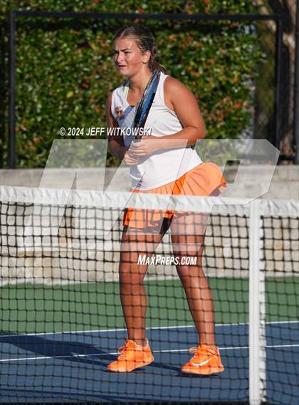 Thumbnail 1 in NCHSAA 3A Tennis Doubles Final photogallery.