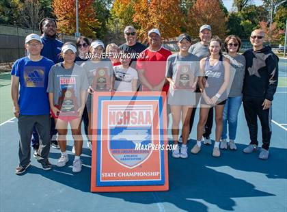 Thumbnail 3 in NCHSAA 3A Tennis Doubles Final photogallery.
