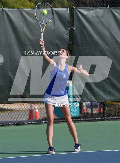 Thumbnail 3 in NCHSAA 3A Tennis Doubles Final photogallery.