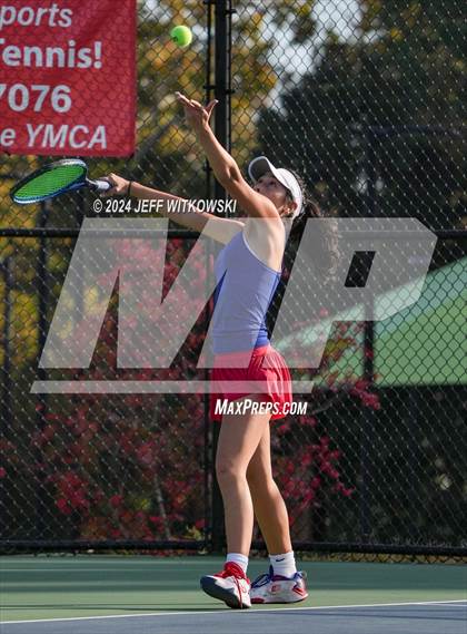 Thumbnail 2 in NCHSAA 3A Tennis Doubles Final photogallery.