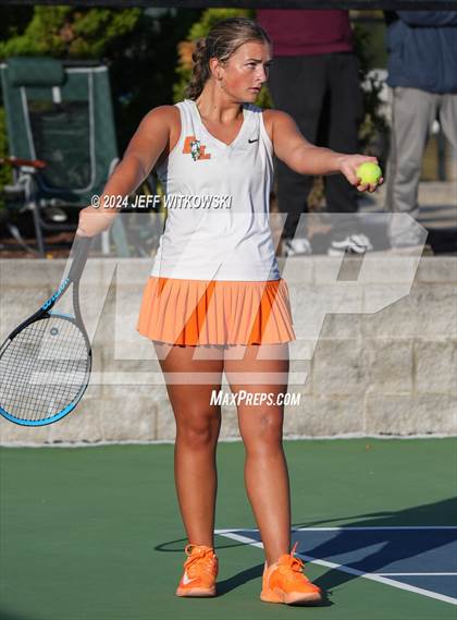 Thumbnail 1 in NCHSAA 3A Tennis Doubles Final photogallery.