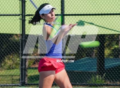 Thumbnail 3 in NCHSAA 3A Tennis Doubles Final photogallery.