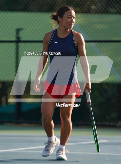 Thumbnail 2 in NCHSAA 3A Tennis Doubles Final photogallery.