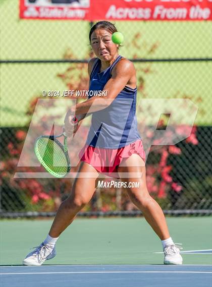 Thumbnail 2 in NCHSAA 3A Tennis Doubles Final photogallery.