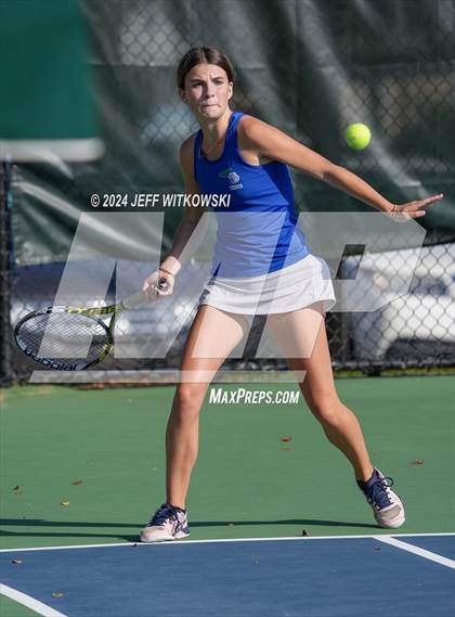 Thumbnail 1 in NCHSAA 3A Tennis Doubles Final photogallery.