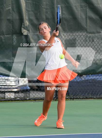 Thumbnail 3 in NCHSAA 3A Tennis Doubles Final photogallery.