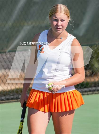 Thumbnail 2 in NCHSAA 3A Tennis Doubles Final photogallery.