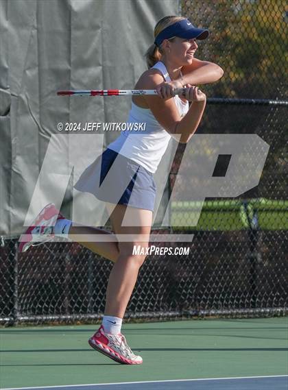Thumbnail 3 in NCHSAA 3A Tennis Doubles Final photogallery.