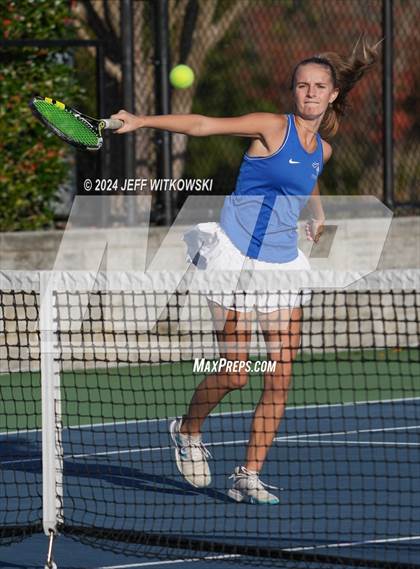 Thumbnail 2 in NCHSAA 3A Tennis Doubles Final photogallery.