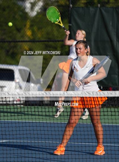 Thumbnail 2 in NCHSAA 3A Tennis Doubles Final photogallery.