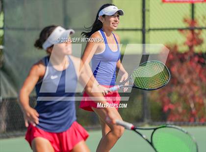 Thumbnail 3 in NCHSAA 3A Tennis Doubles Final photogallery.