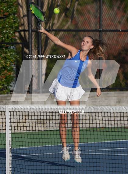 Thumbnail 3 in NCHSAA 3A Tennis Doubles Final photogallery.