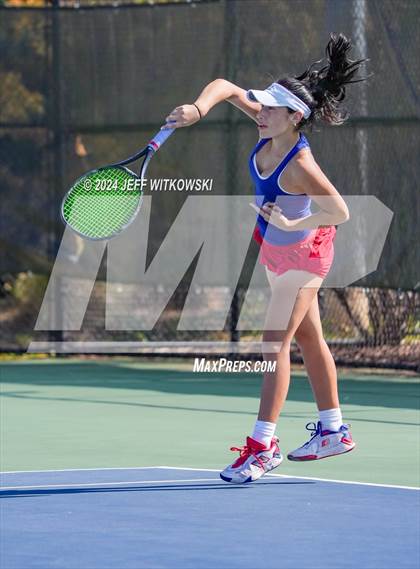 Thumbnail 2 in NCHSAA 3A Tennis Doubles Final photogallery.
