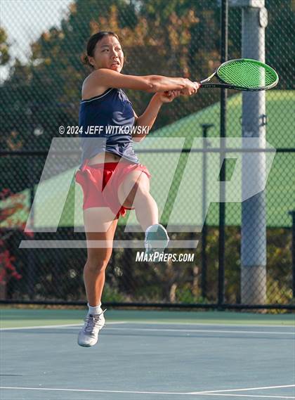Thumbnail 3 in NCHSAA 3A Tennis Doubles Final photogallery.