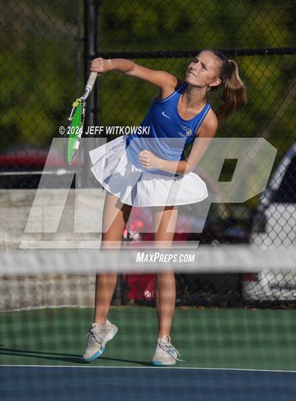 Thumbnail 3 in NCHSAA 3A Tennis Doubles Final photogallery.