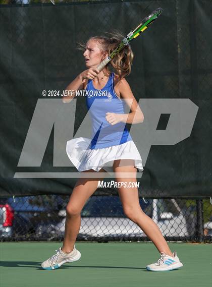 Thumbnail 2 in NCHSAA 3A Tennis Doubles Final photogallery.