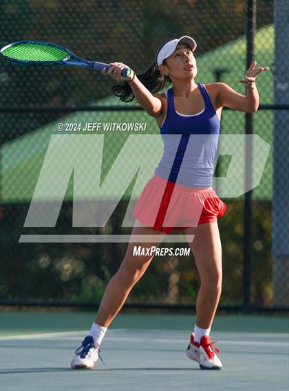 Thumbnail 1 in NCHSAA 3A Tennis Doubles Final photogallery.