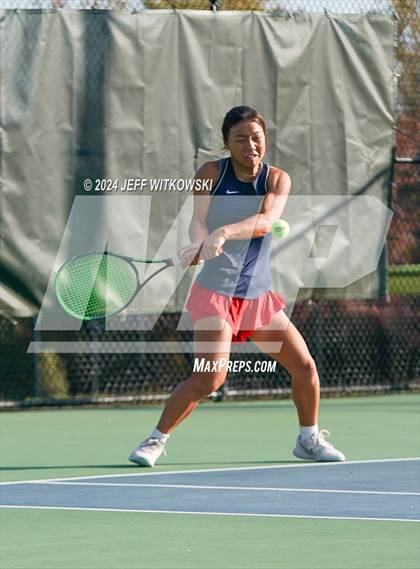 Thumbnail 1 in NCHSAA 3A Tennis Doubles Final photogallery.
