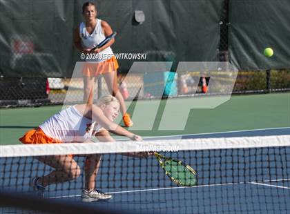 Thumbnail 1 in NCHSAA 3A Tennis Doubles Final photogallery.