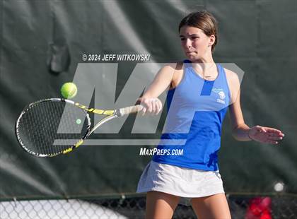 Thumbnail 1 in NCHSAA 3A Tennis Doubles Final photogallery.