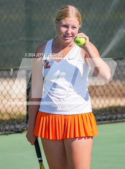Thumbnail 3 in NCHSAA 3A Tennis Doubles Final photogallery.
