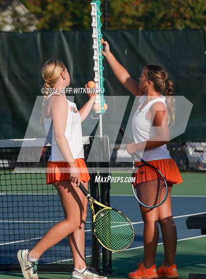 Thumbnail 2 in NCHSAA 3A Tennis Doubles Final photogallery.