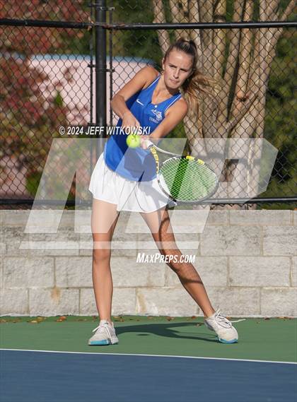 Thumbnail 3 in NCHSAA 3A Tennis Doubles Final photogallery.