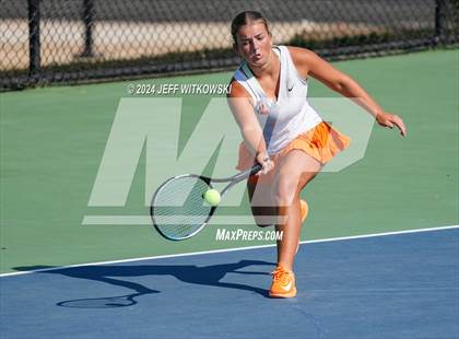 Thumbnail 3 in NCHSAA 3A Tennis Doubles Final photogallery.