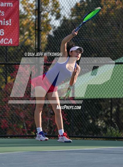 Thumbnail 3 in NCHSAA 3A Tennis Doubles Final photogallery.