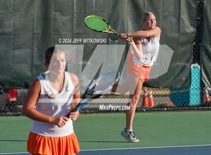 Thumbnail 1 in NCHSAA 3A Tennis Doubles Final photogallery.