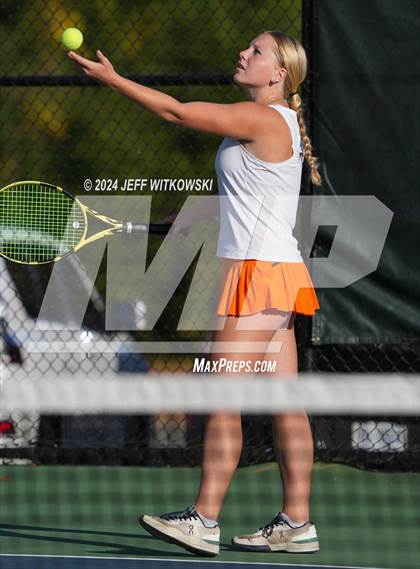 Thumbnail 2 in NCHSAA 3A Tennis Doubles Final photogallery.