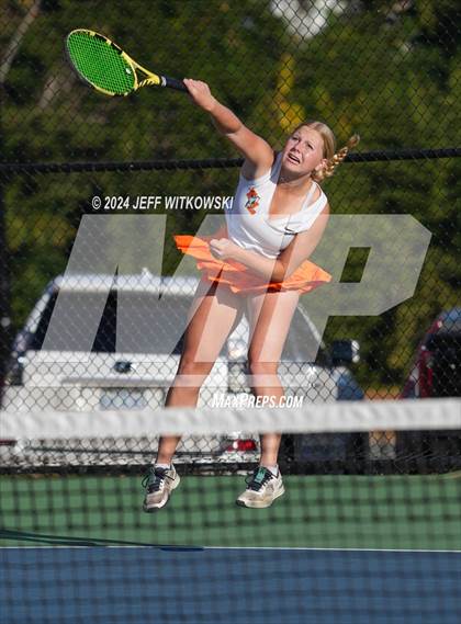 Thumbnail 3 in NCHSAA 3A Tennis Doubles Final photogallery.