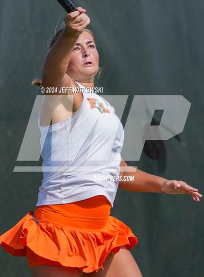 Thumbnail 3 in NCHSAA 3A Tennis Doubles Final photogallery.