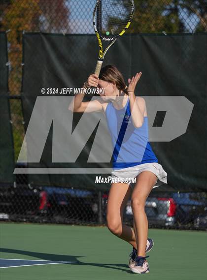 Thumbnail 1 in NCHSAA 3A Tennis Doubles Final photogallery.