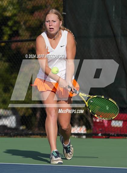 Thumbnail 2 in NCHSAA 3A Tennis Doubles Final photogallery.