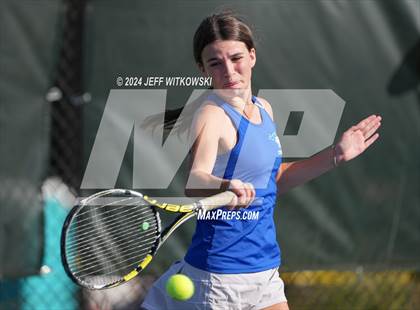 Thumbnail 1 in NCHSAA 3A Tennis Doubles Final photogallery.