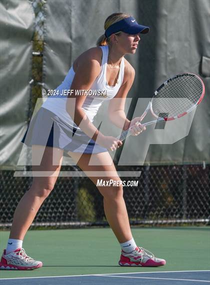 Thumbnail 1 in NCHSAA 3A Tennis Doubles Final photogallery.