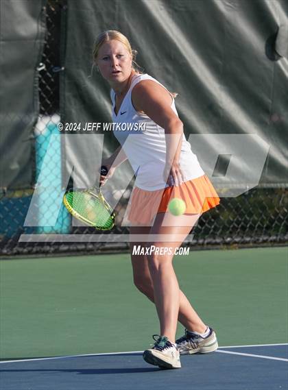 Thumbnail 2 in NCHSAA 3A Tennis Doubles Final photogallery.