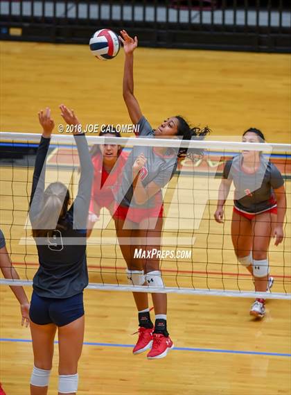 Thumbnail 1 in Boerne-Champion vs Lee [Robert E.] (NEISD Volleyball Tournament) photogallery.