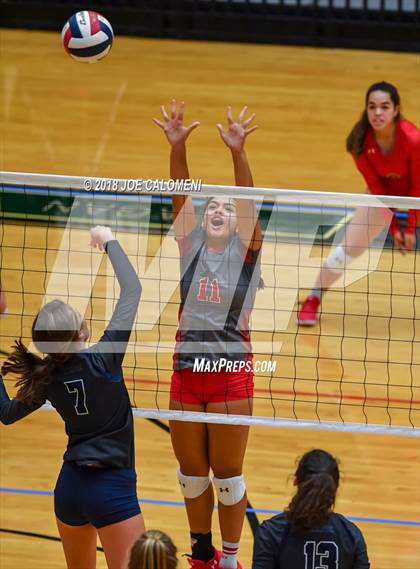 Thumbnail 1 in Boerne-Champion vs Lee [Robert E.] (NEISD Volleyball Tournament) photogallery.