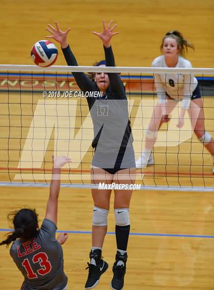 Thumbnail 3 in Boerne-Champion vs Lee [Robert E.] (NEISD Volleyball Tournament) photogallery.