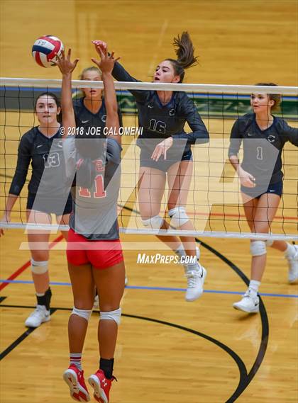 Thumbnail 3 in Boerne-Champion vs Lee [Robert E.] (NEISD Volleyball Tournament) photogallery.