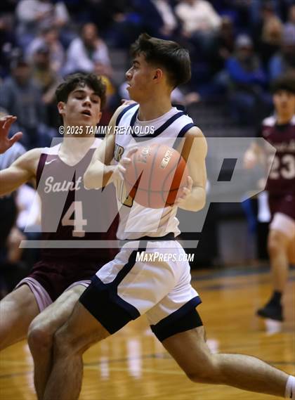 Thumbnail 2 in Perrin-Whitt vs. Saint Jo (UIL Basketball 1A D1 Region 3 Bi-District) photogallery.