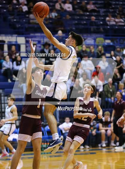 Thumbnail 1 in Perrin-Whitt vs. Saint Jo (UIL Basketball 1A D1 Region 3 Bi-District) photogallery.