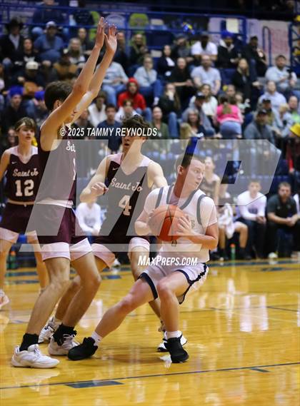 Thumbnail 2 in Perrin-Whitt vs. Saint Jo (UIL Basketball 1A D1 Region 3 Bi-District) photogallery.