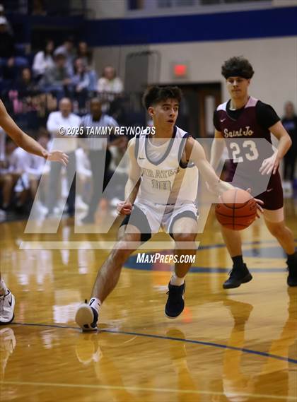 Thumbnail 1 in Perrin-Whitt vs. Saint Jo (UIL Basketball 1A D1 Region 3 Bi-District) photogallery.