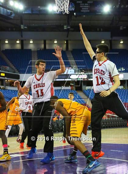 Thumbnail 2 in Stockton Christian vs. Aspire Langston Hughes Academy (@ Sleep Train Arena) photogallery.