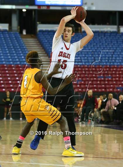 Thumbnail 2 in Stockton Christian vs. Aspire Langston Hughes Academy (@ Sleep Train Arena) photogallery.