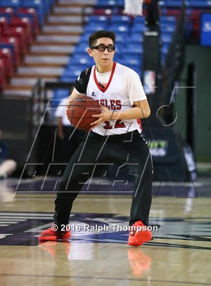 Thumbnail 2 in Stockton Christian vs. Aspire Langston Hughes Academy (@ Sleep Train Arena) photogallery.