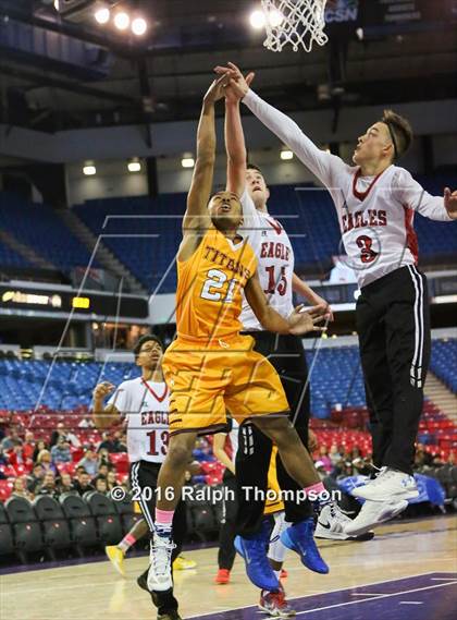 Thumbnail 2 in Stockton Christian vs. Aspire Langston Hughes Academy (@ Sleep Train Arena) photogallery.